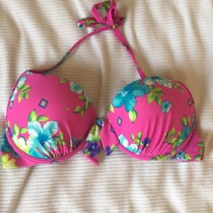 Floral HOT PINK BIKINI TOP NEVER WORN💗💗
